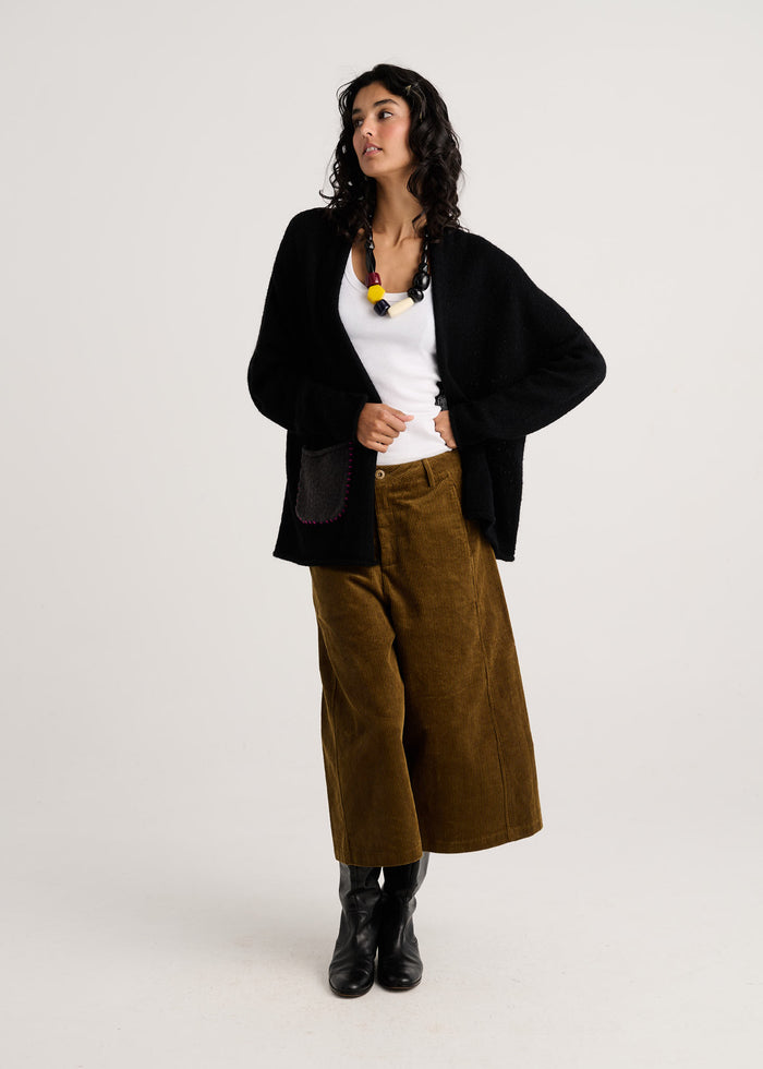 Zaket & Plover Eye Spy Cardigan in Black available at Barbara Katz