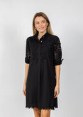 Dizzy-Lizzie Eyelet Dress in Black available at Barbara Katz