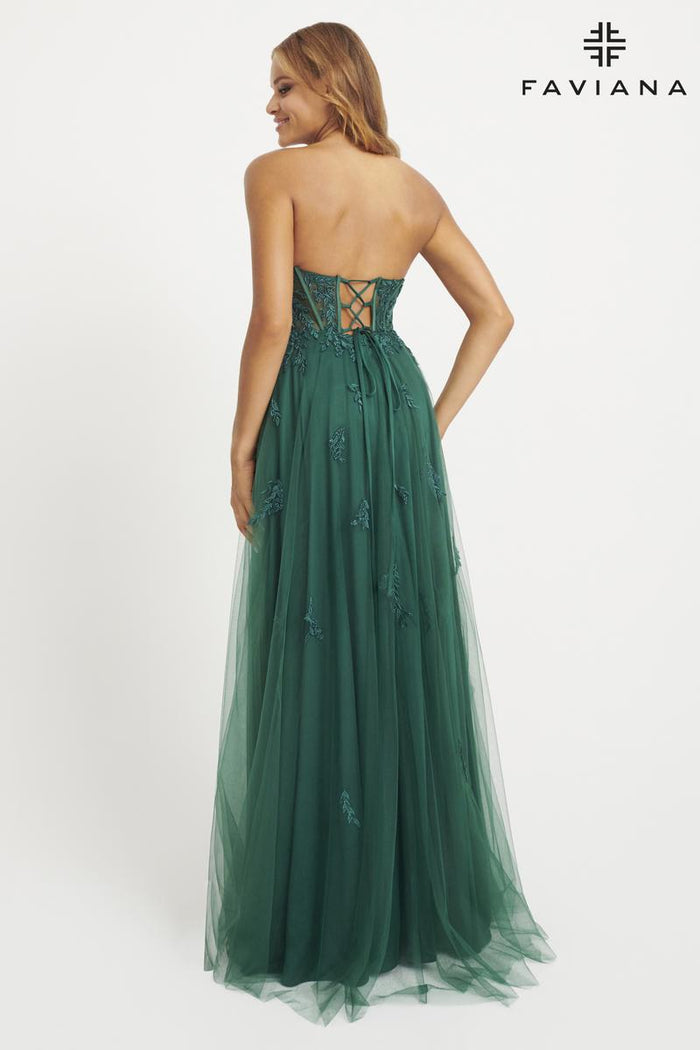 Faviana A-Line Corset Prom Dress 11057