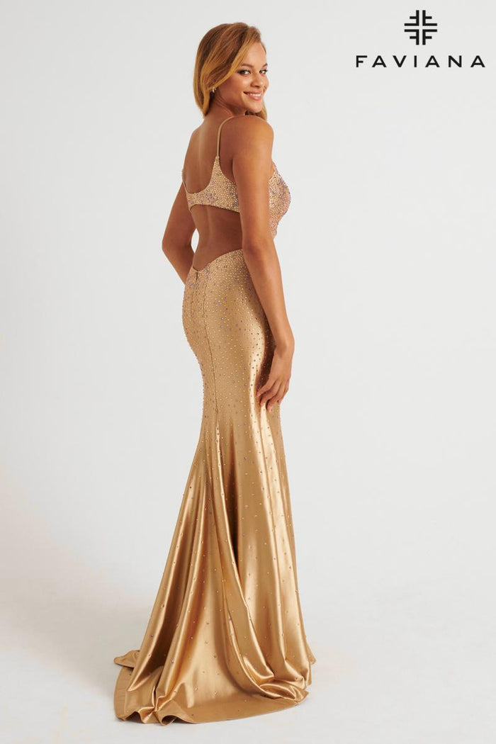 Faviana Heat Stone Fit and Flare Prom Dress 11217