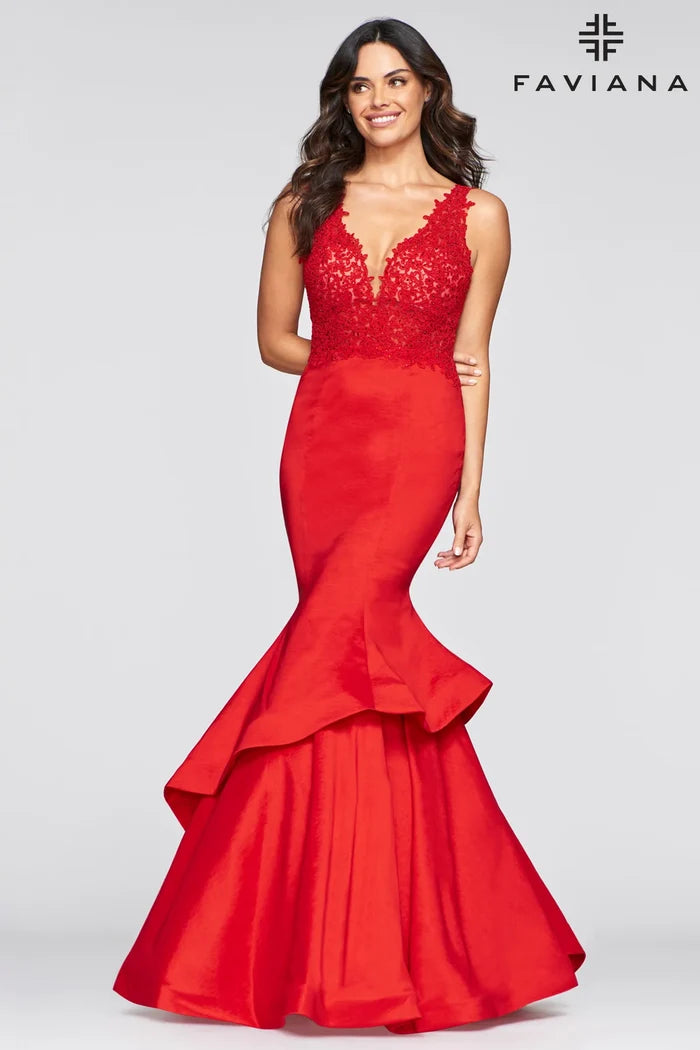 Faviana Long Mermaid Evening Dress S10242