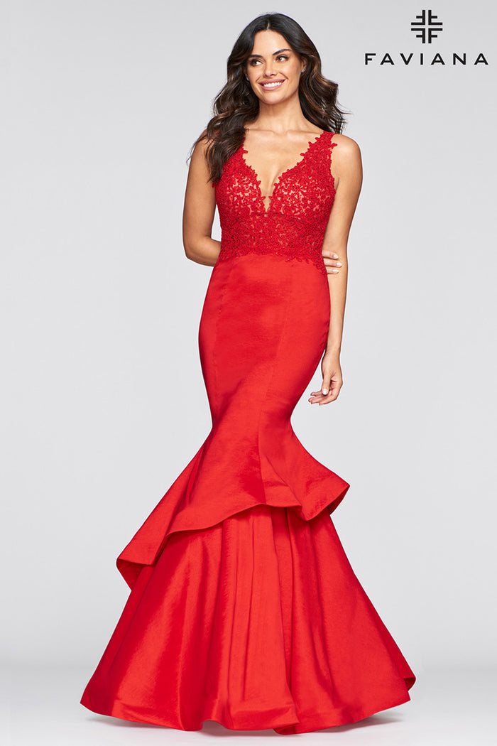 Faviana Long Mermaid Evening Dress S10242