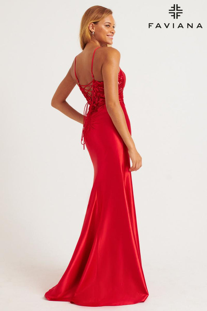 Faviana Long Sequin Detailed Dress 11205