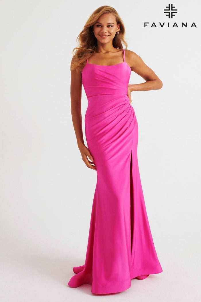 Faviana Ruched Tight Prom Dress E11265