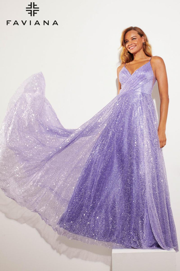 Faviana Sequin A- Line Dress 11203