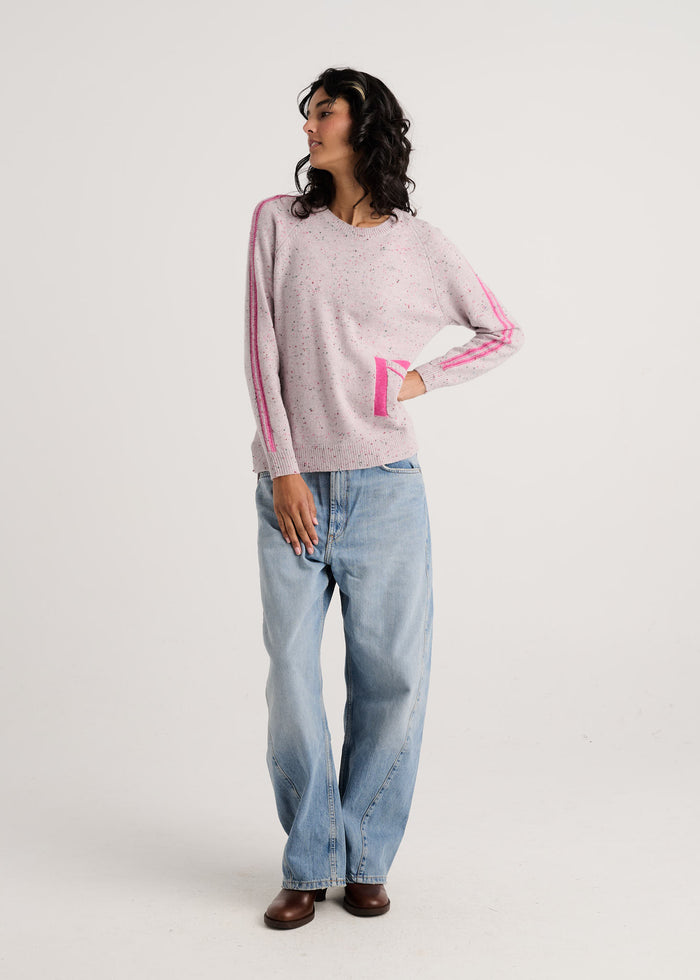 Zaket & Plover Fleck Sweater in Peacock available at Barbara Katz