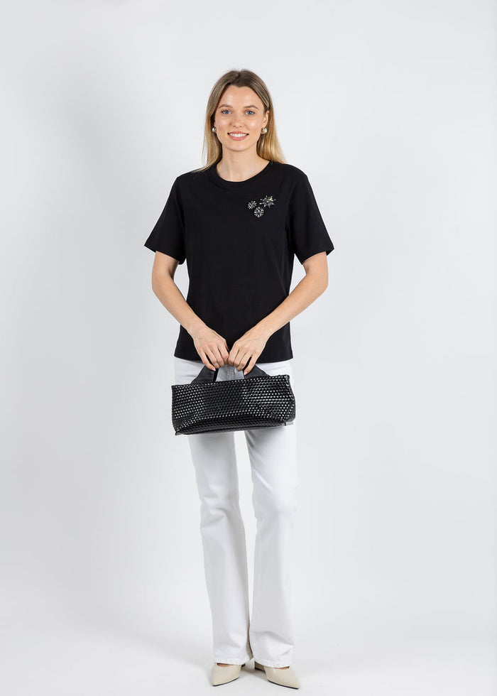 Flower Gem Tee - Black