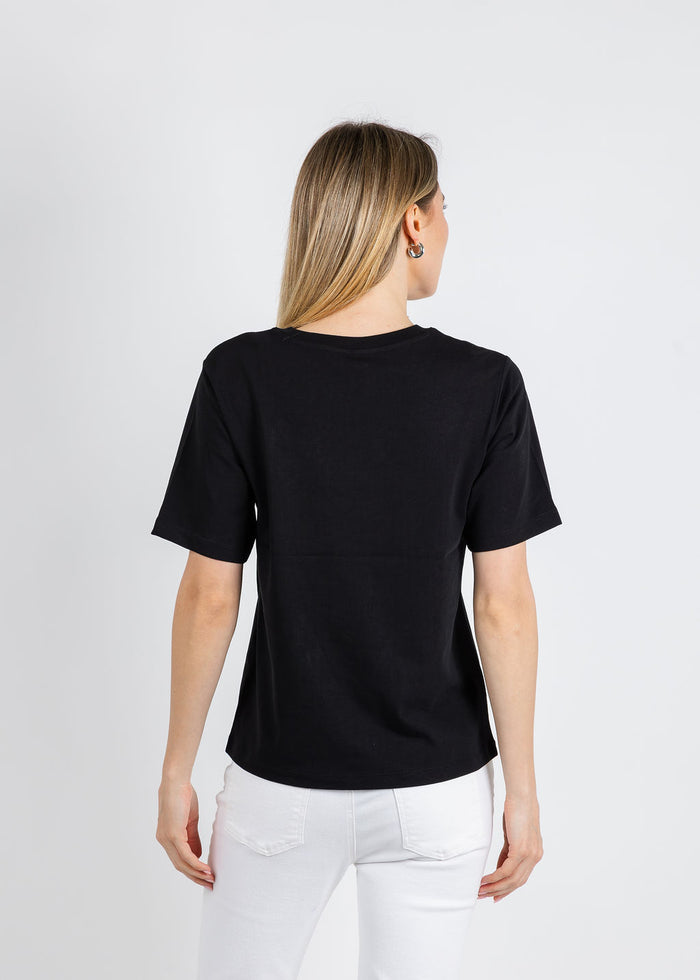 Flower Gem Tee - Black