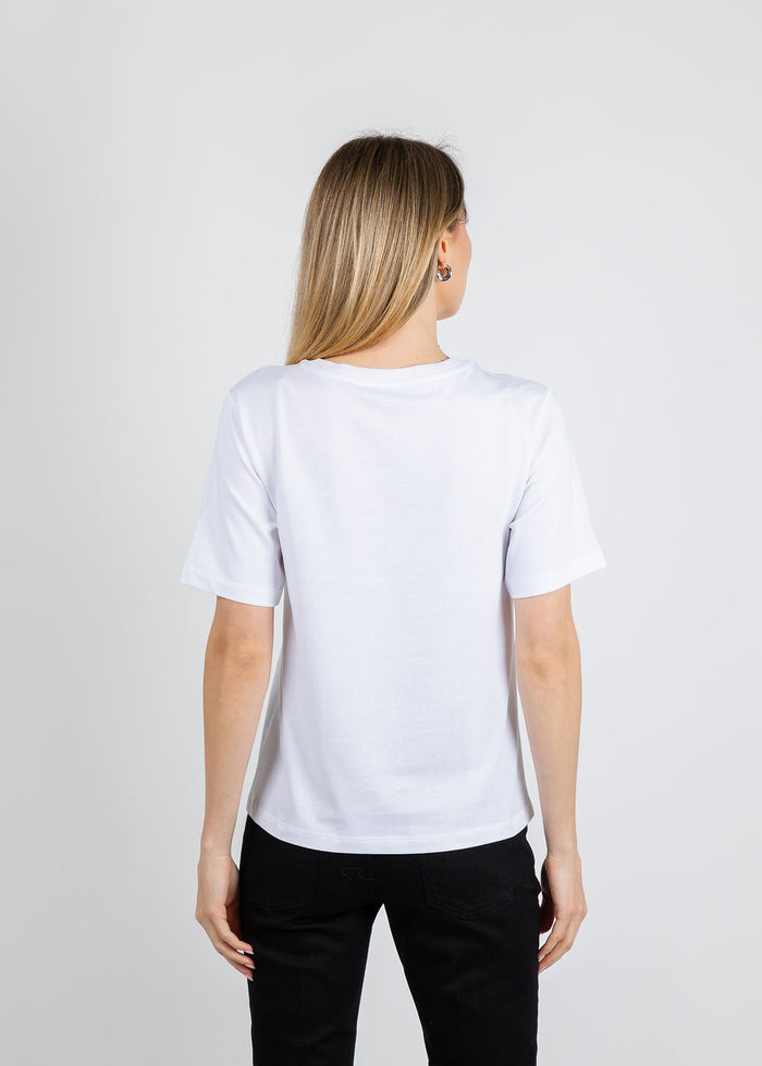 Flower Gem Tee - White