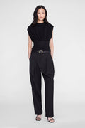 ANINE BING Fran Top - Black - on model front