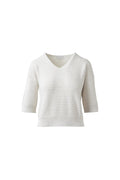 Kinross Garter Easy Vee Sweater available at Barbara Katz