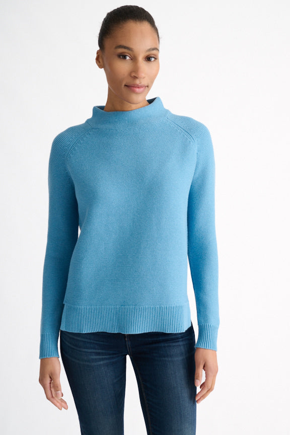 Kinross Garter Funnel Sweater available at Barbara Katz