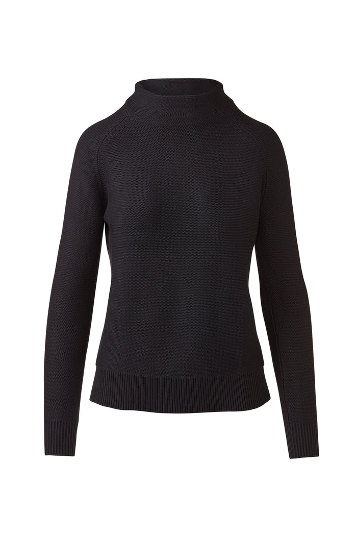 Kinross Garter Funnel Sweater available at Barbara Katz