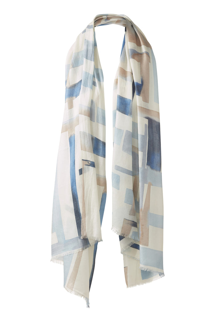 Kinross Geo Print Scarf available at Barbara Katz