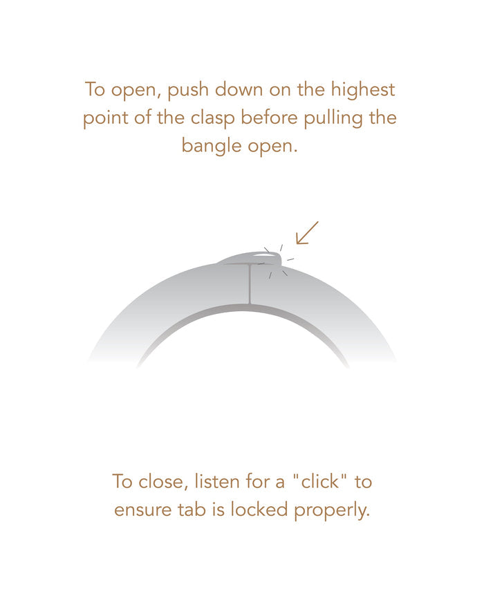Jenny Bird Gia Bangle lock instruction