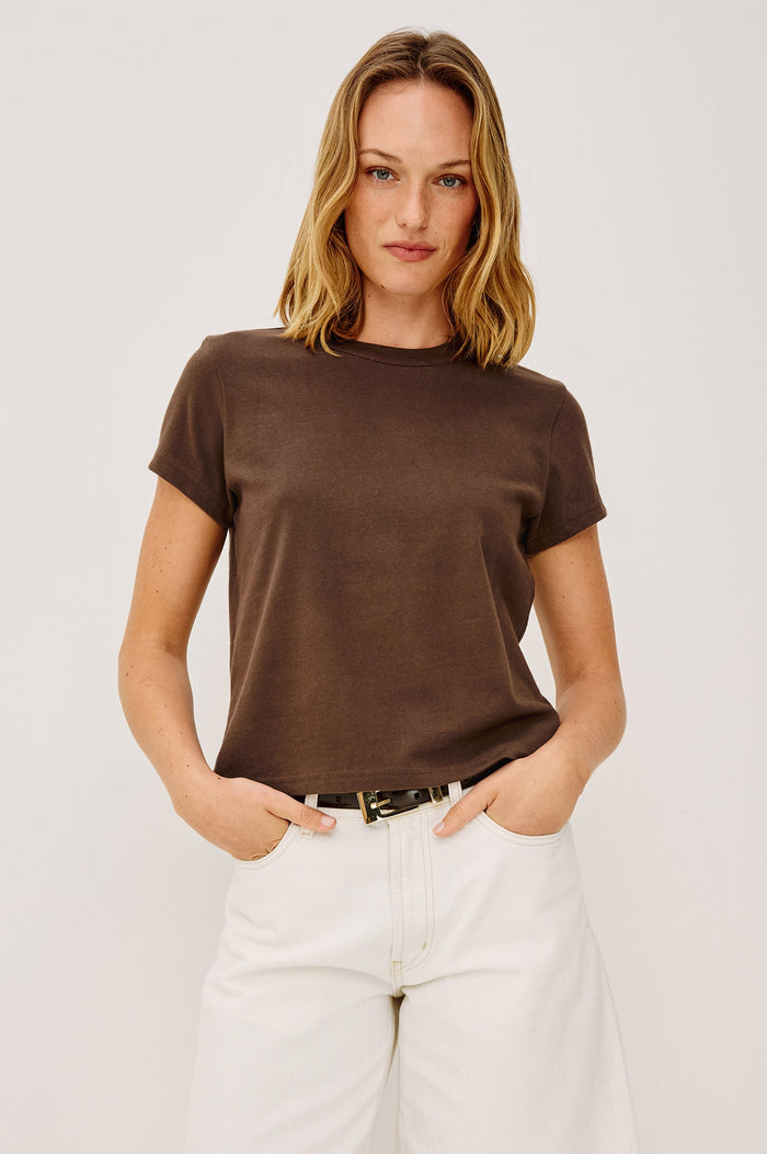 Rails Girlfriend Tee in Espresso available at Barbara Katz
