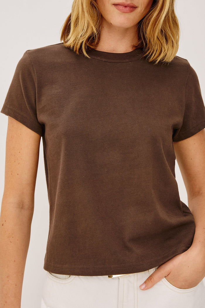 Rails Girlfriend Tee in Espresso available at Barbara Katz