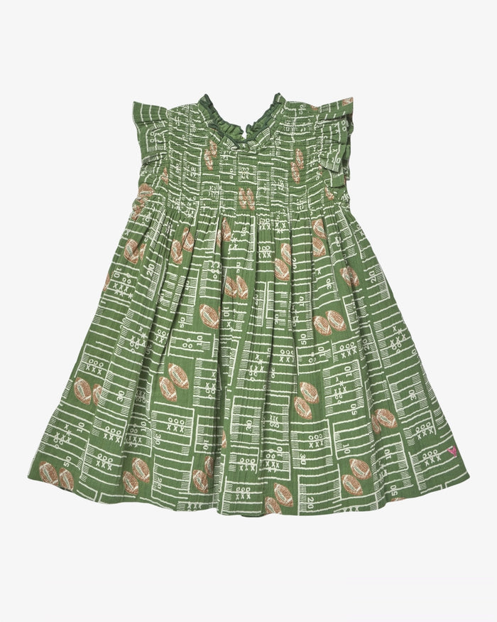 Pink Chicken Girls Stevie Dress in Football Field available at Barbara Katz