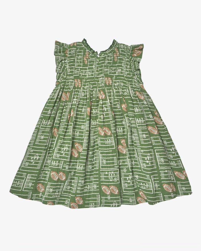 Pink Chicken Girls Stevie Dress in Football Field available at Barbara Katz