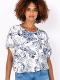 BK Go Bubble Blouse Printed in Baroque Toile Bato available at Barbara Katz