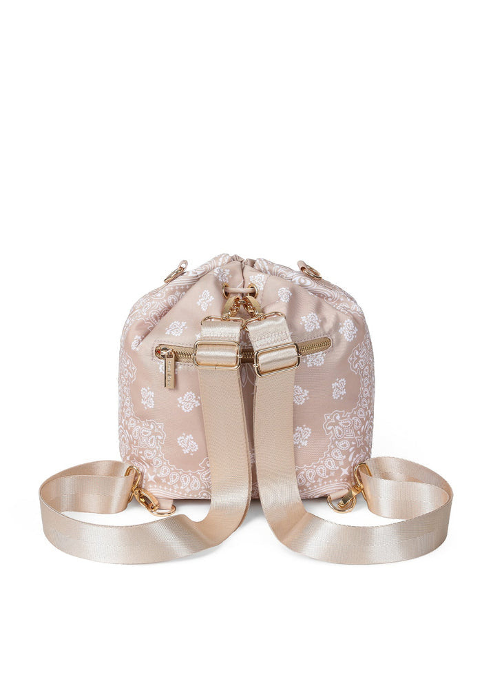 Haute Shore Harley Bandana Print Bucket Bag in Buff available at Barbara Katz