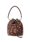 Haute Shore Harley Bandana Print Bucket Bag in Walnut available at Barbara Katz
