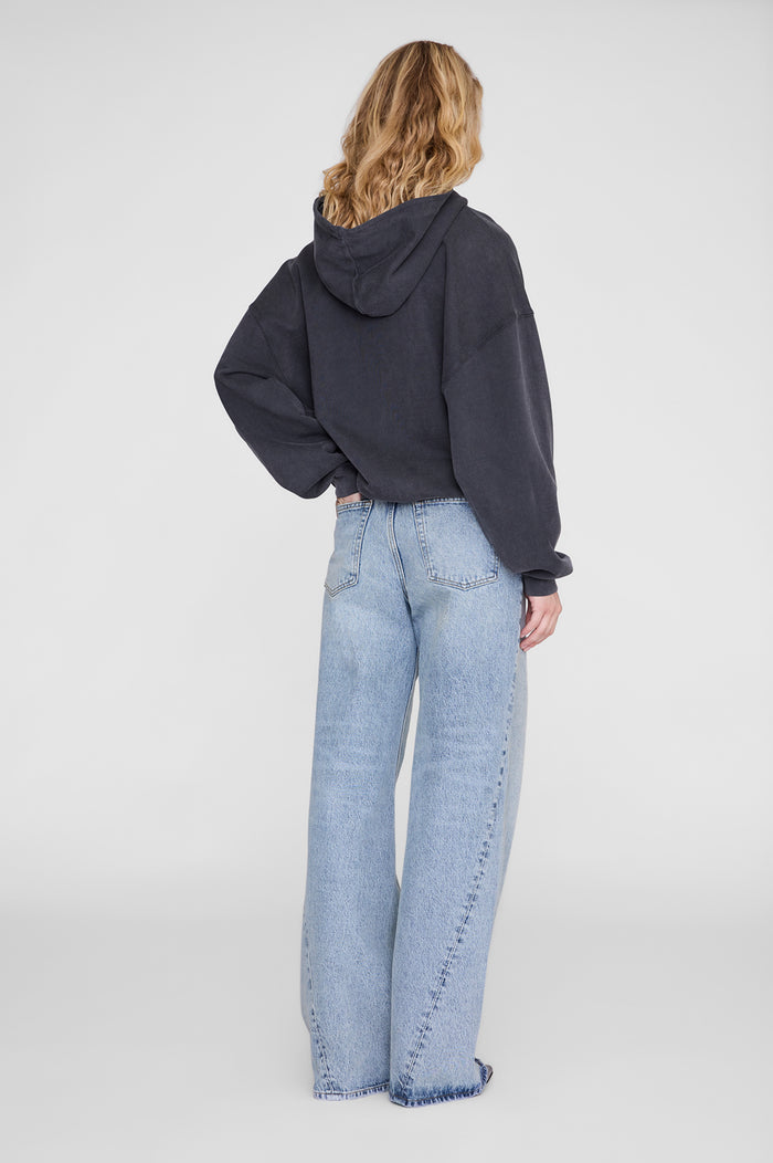 ANINE BING Harvey Sweatshirt - Washed Black - on model back