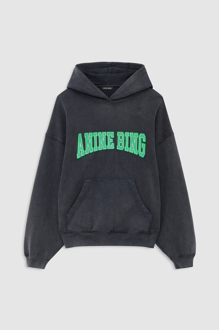 ANINE BING Harvey Sweatshirt - Washed Black - front view