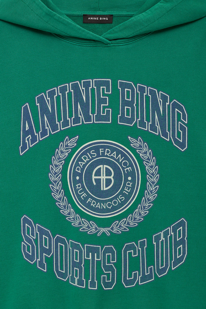 ANINE BING Harvey Sweatshirt No Pocket Collegiate - Green - detail view