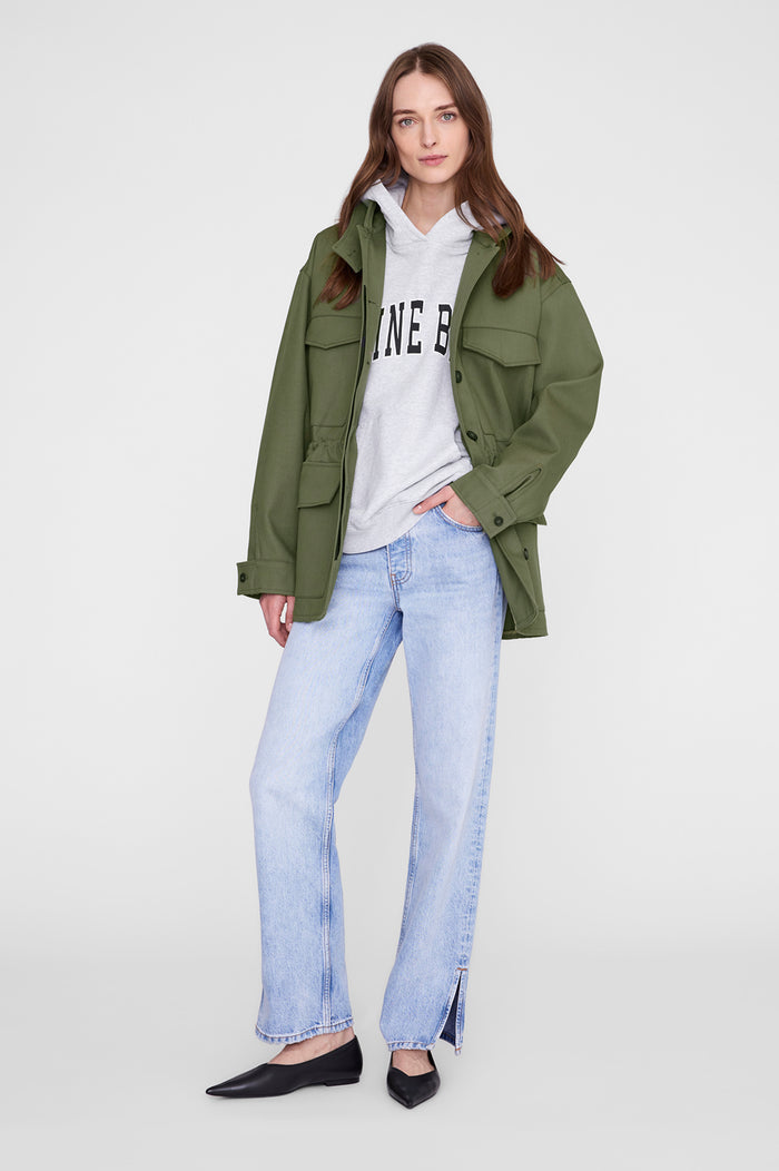 ANINE BING Harvey Sweatshirt New Classic - Medium Heather Grey - front view second image