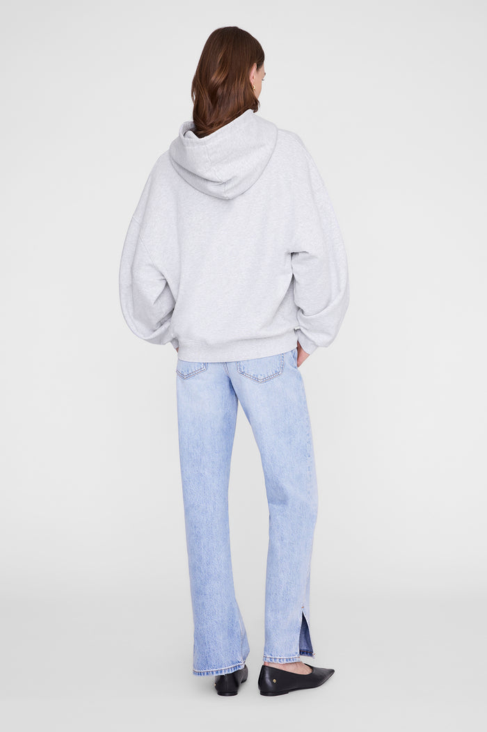 ANINE BING Harvey Sweatshirt New Classic - Medium Heather Grey - back  view