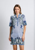 David Cline Henley Shift Dress in Stem available at Barbara Katz