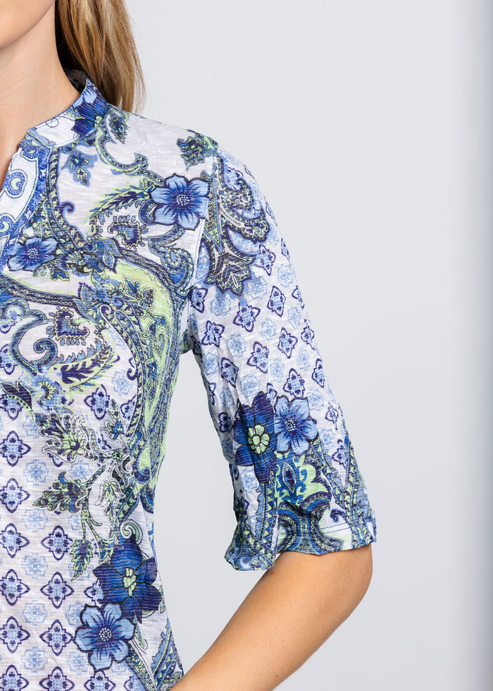 David Cline Henley Shift Dress in Stem available at Barbara Katz