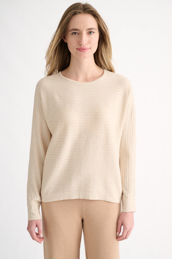 Kinross Horizontal Rib Pullover available at Barbara Katz