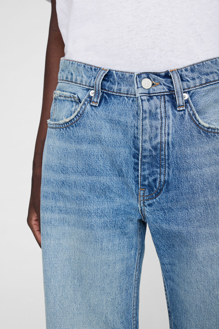 ANINE BING Hugh Jean - Baltic Blue - on model front detail second image