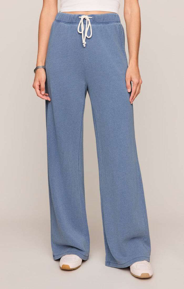 Z Supply Hunter Knit Denim Pants in Santorini Indigo available at Barbara Katz