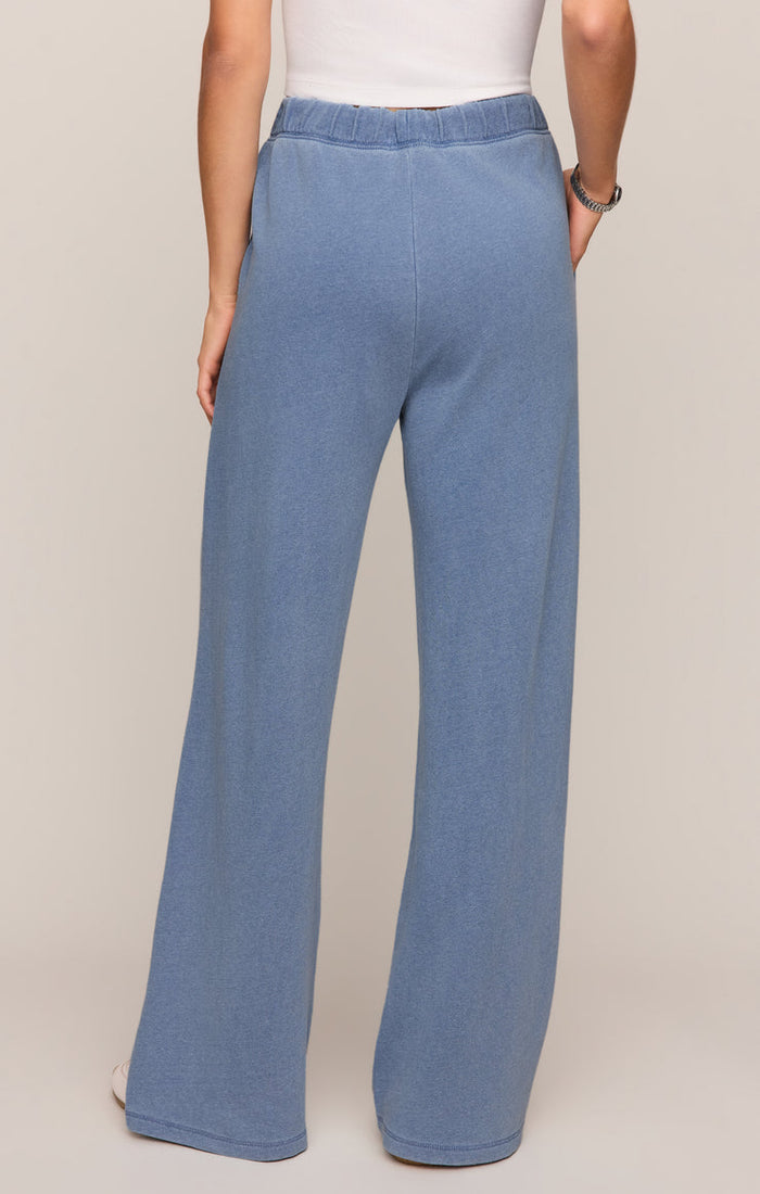 Z Supply Hunter Knit Denim Pants in Santorini Indigo available at Barbara Katz