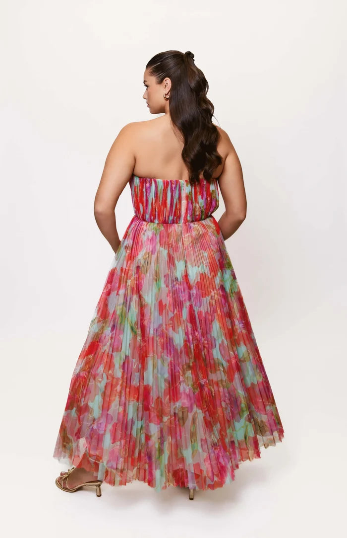 Hutch "Corene" A-line Foral Midi Dress 11331