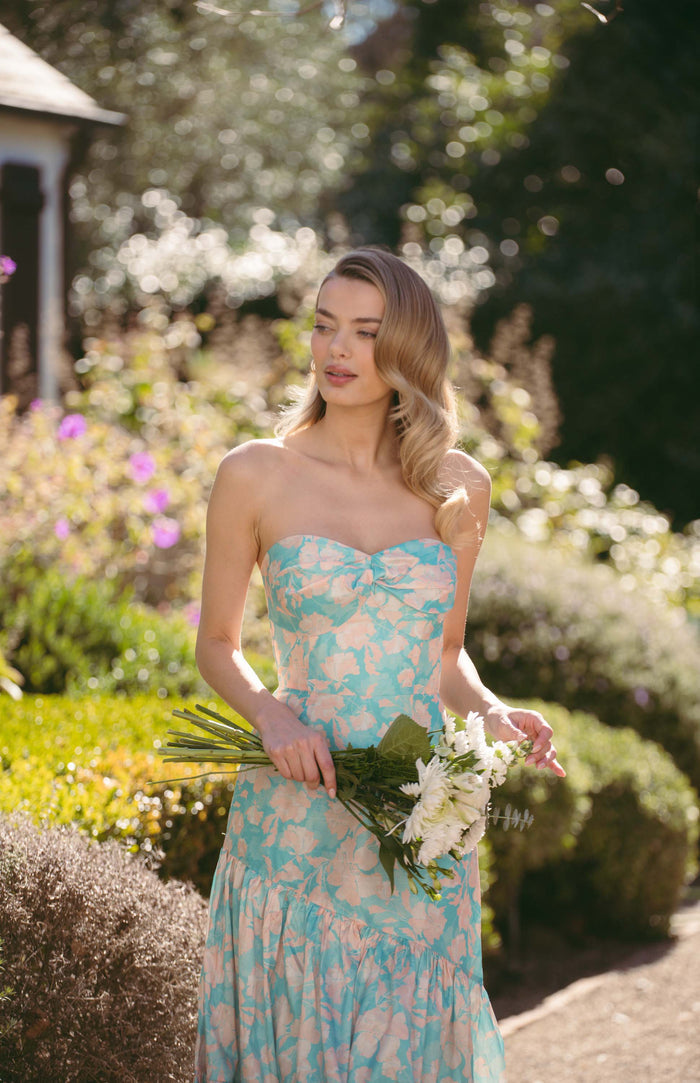 Hutch "Phoebe" Strapless Floral Dress 11316