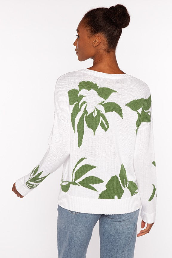 Kinross Intarsia Easy Vee Sweater available at Barbara Katz