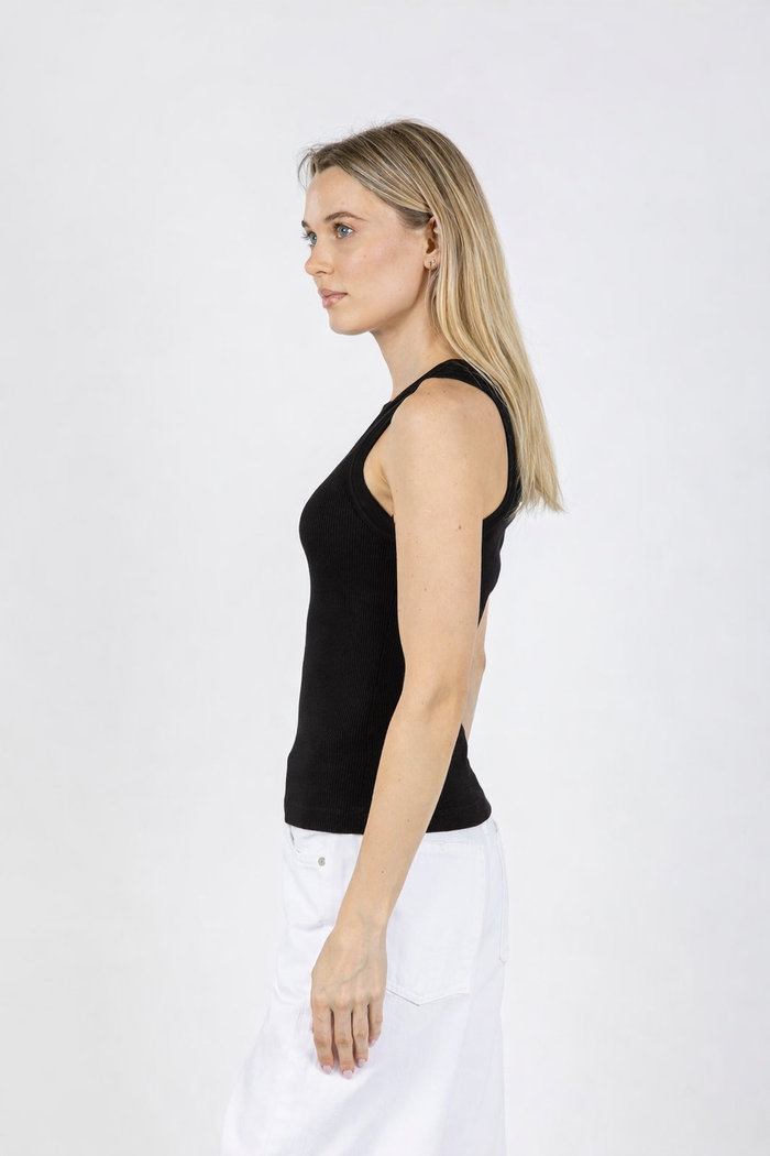 Citizens of Humanity Isabel Rib Tank in Black available at Barbara Katz