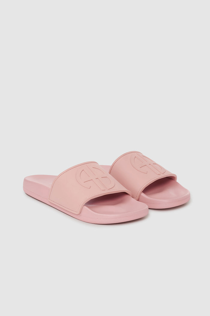 ANINE BING Isla Slides - Blush - pair front view