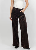 Pistola Jadyn Low Slung Corduroy Palazzo Jeans in Mocha available at Barbara Katz