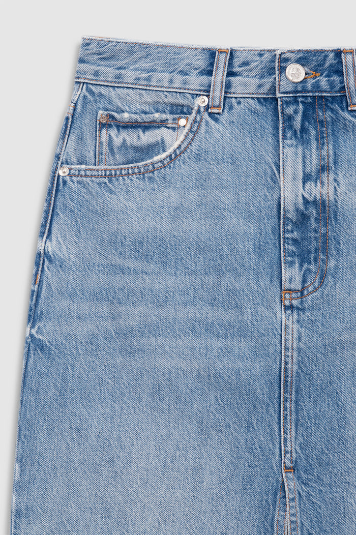ANINE BING Jamey Skirt - Arbor Blue - detail view