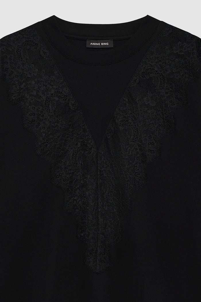 ANINE BING Jamila Top - Black - detail view