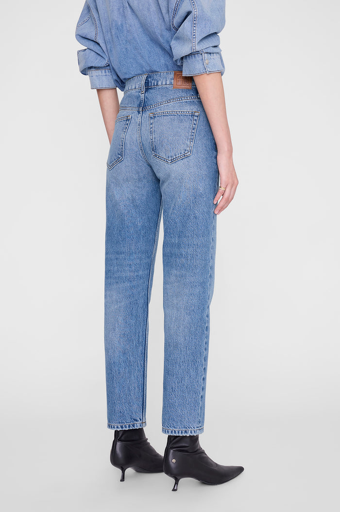ANINE BING Jane Jean - Cascade Blue - on model back detail