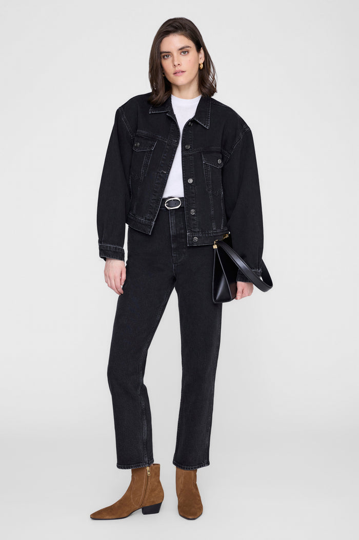 ANINE BING Jane Jean - Vintage Black - on model front second image