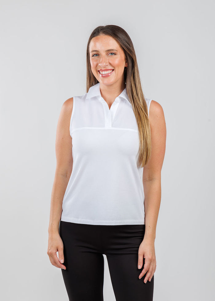 Hinson Wu Jane Sleeveless Foundation Layer in White available at Barbara Katz