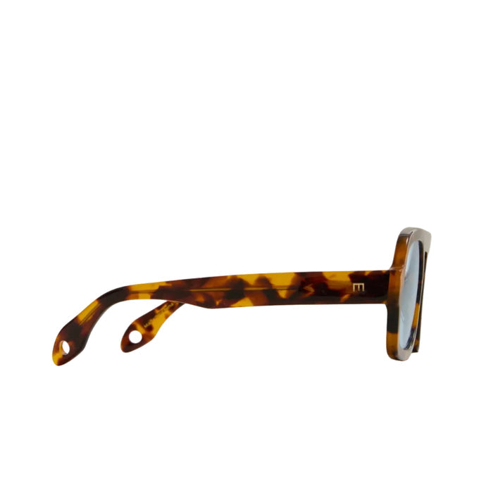 Elisa Johnson Jane Sunglasses in Brown Tortoise Blue Lens available at Barbara Katz
