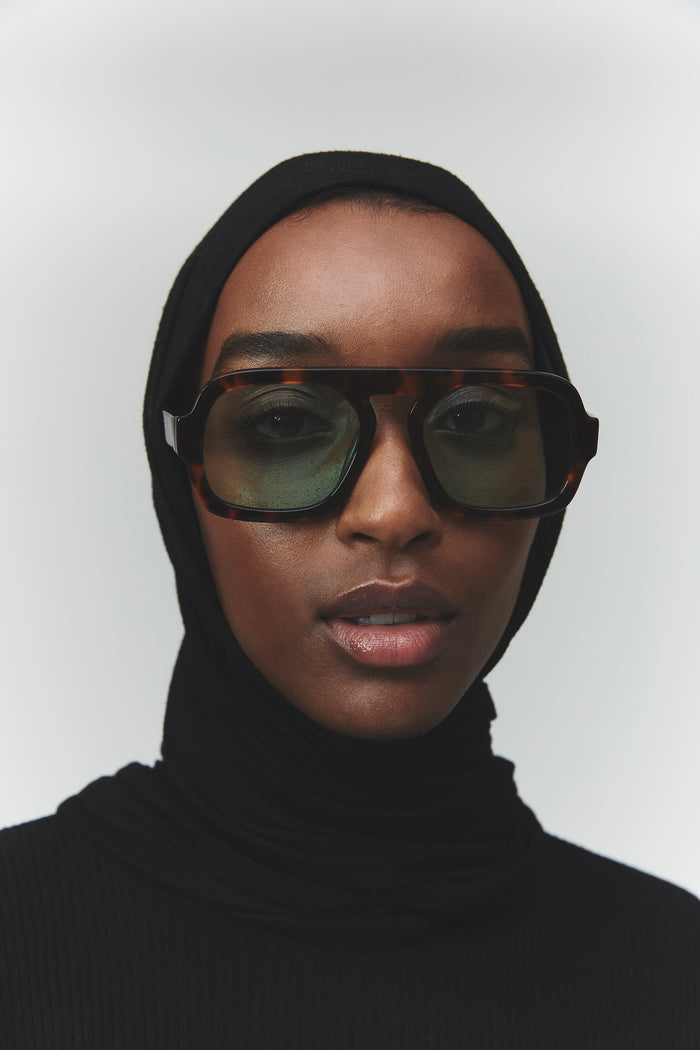 Elisa Johnson Jane Sunglasses in Brown Tortoise available at Barbara Katz